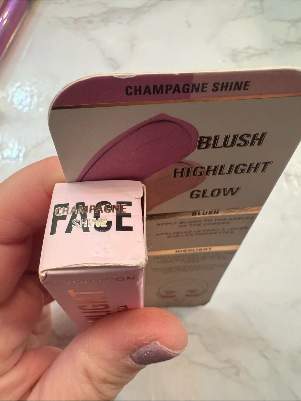 NEW Revolution Blush & Highlight Stick Champagne Shine